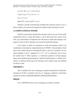 Parallel communicating extended finite automata systems | PDF