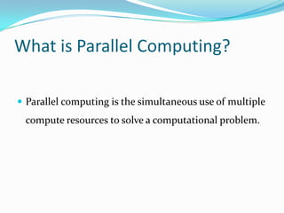 Parallel computing | PPTX