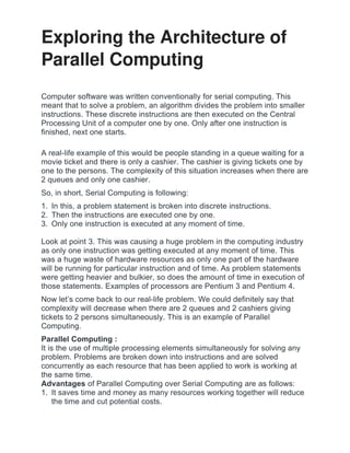 Parallel computing, Parallel computing, Parallel computing | DOCX