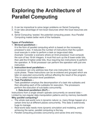 Parallel computing, Parallel computing, Parallel computing | DOCX