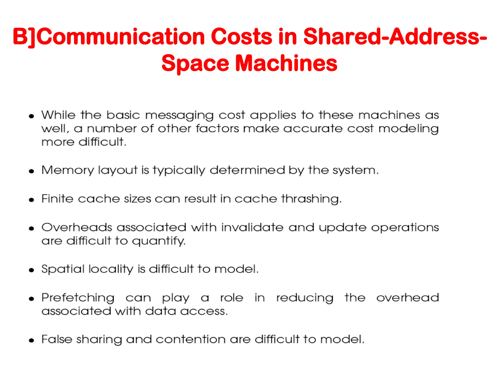 B]Communication Costs in Shared-Address- Space Machines 