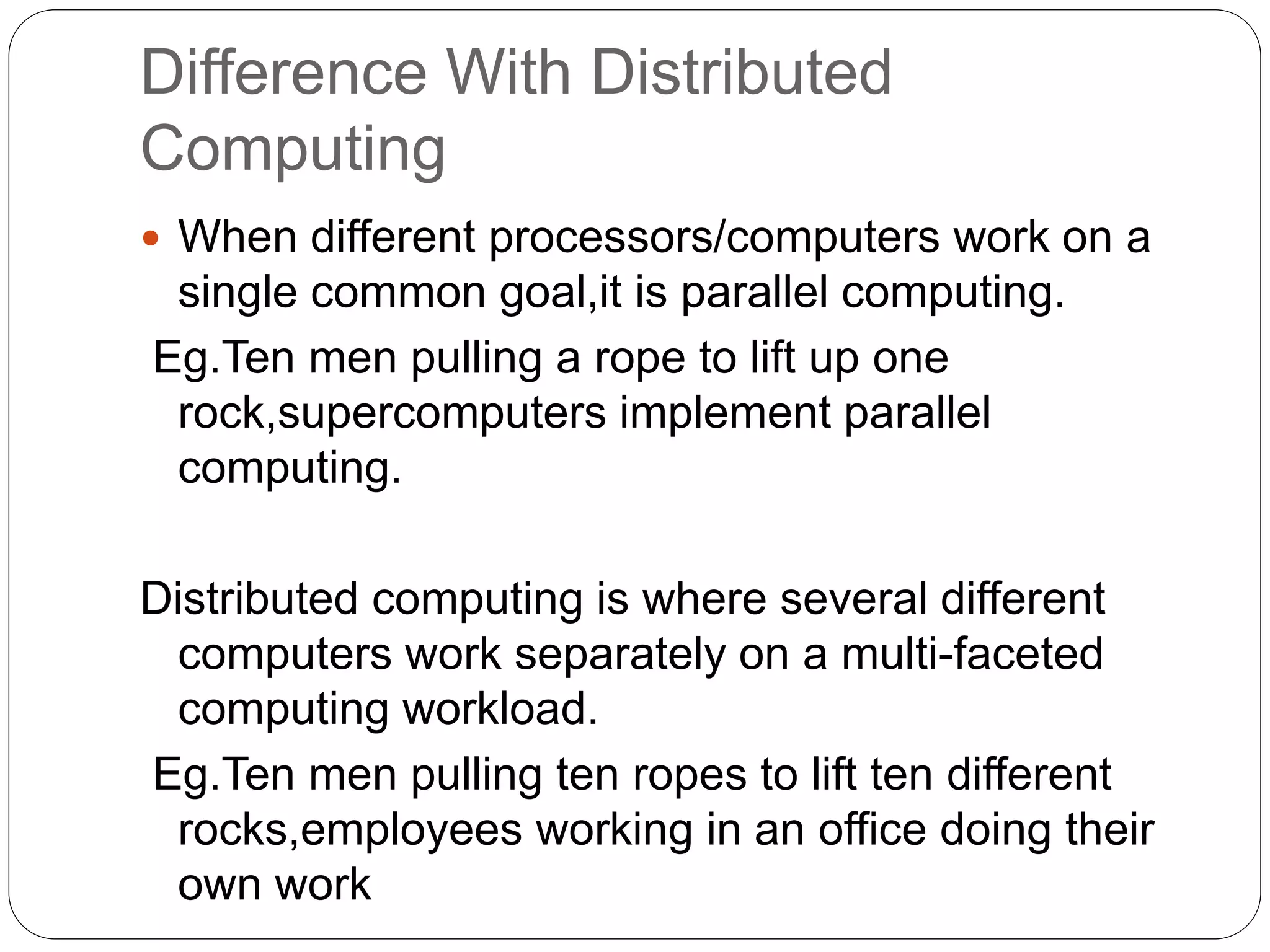 Parallel computing and its applications | PPT