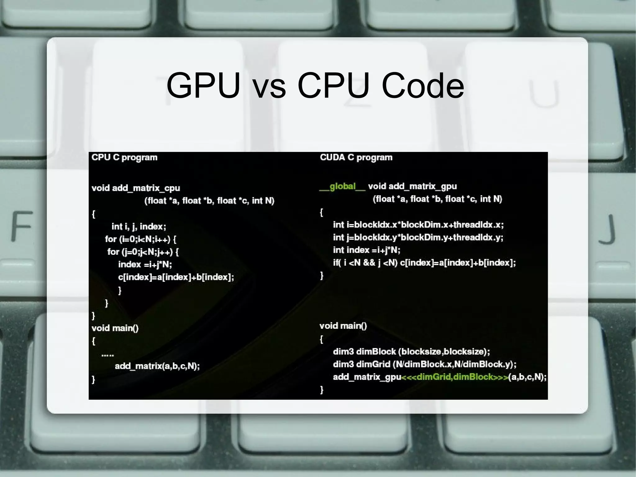 GPU vs CPU Code
 