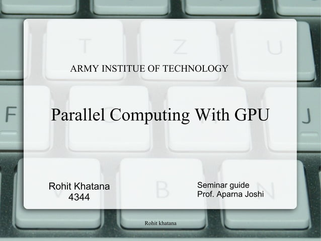 Parallel computing with Gpu | PPT