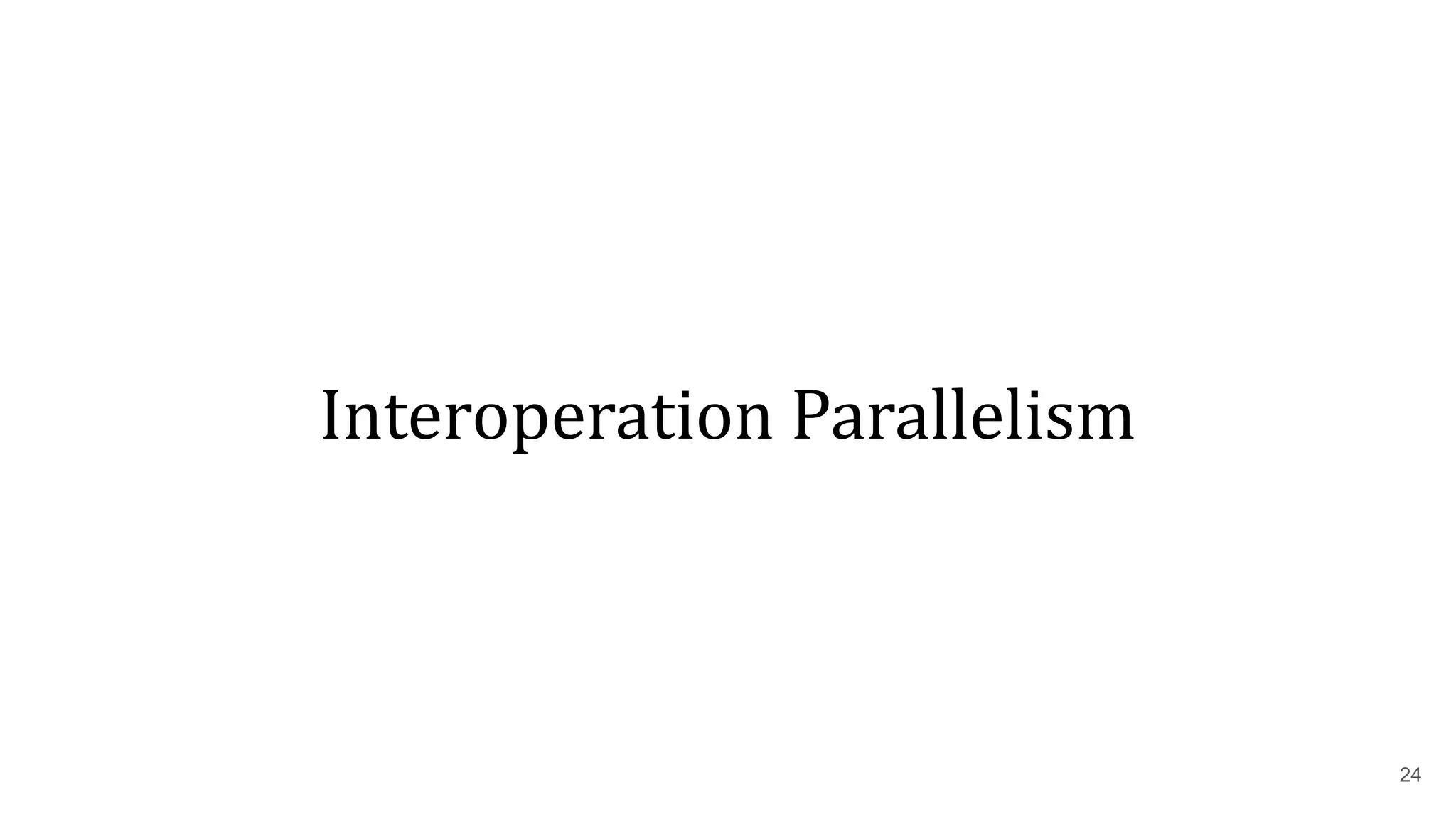 24 Interoperation Parallelism 