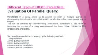 PARALLEL DATABASE SYSTEM in Computer Science.pptx