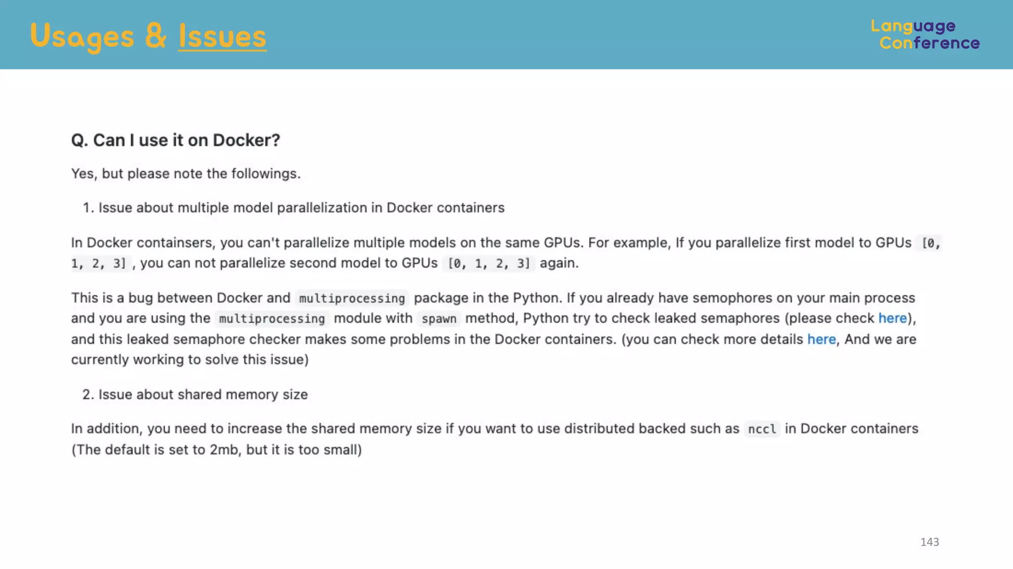 143
넉넉!
Usages & Issues
 