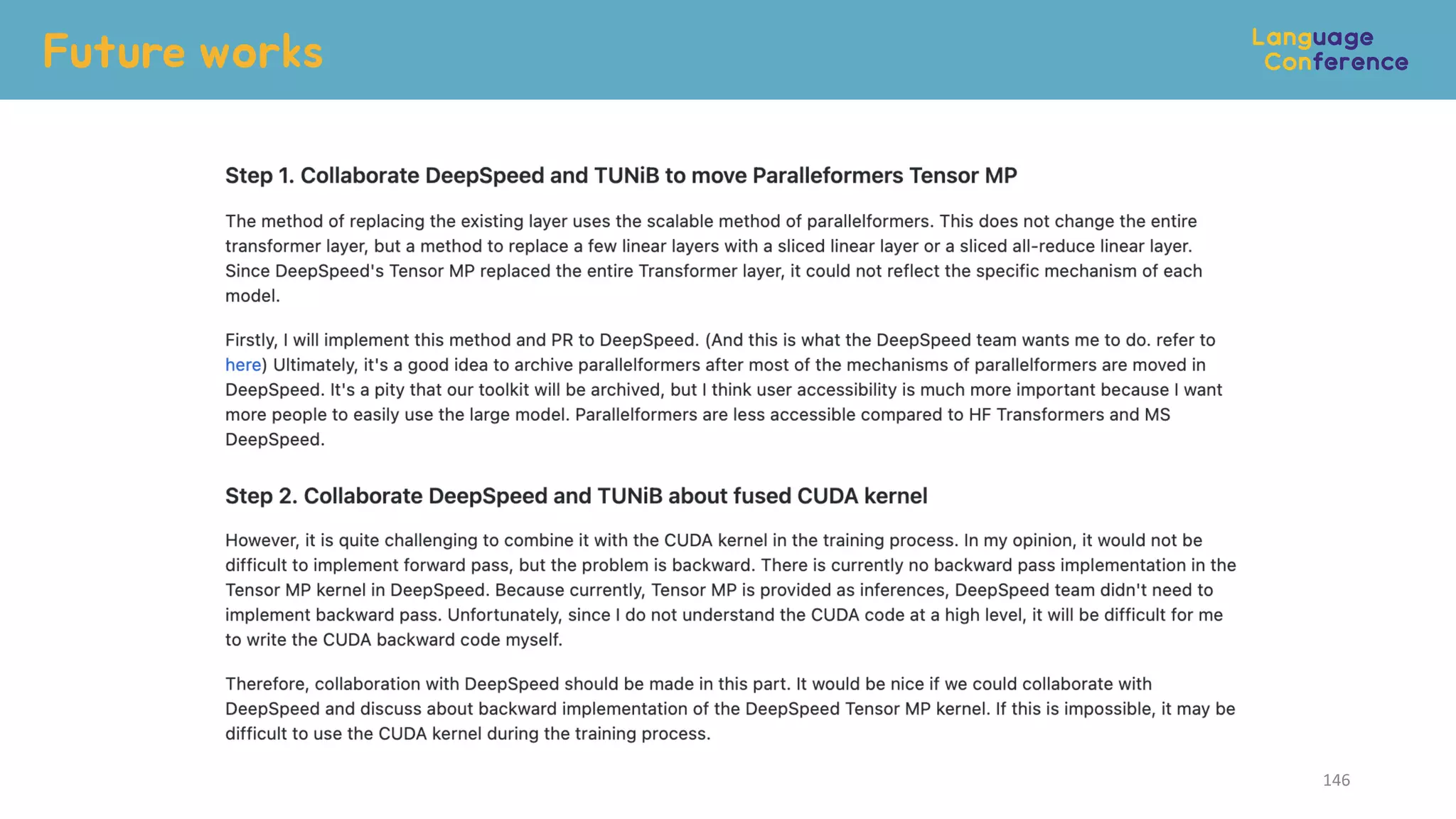 146
넉넉!
Future works
 