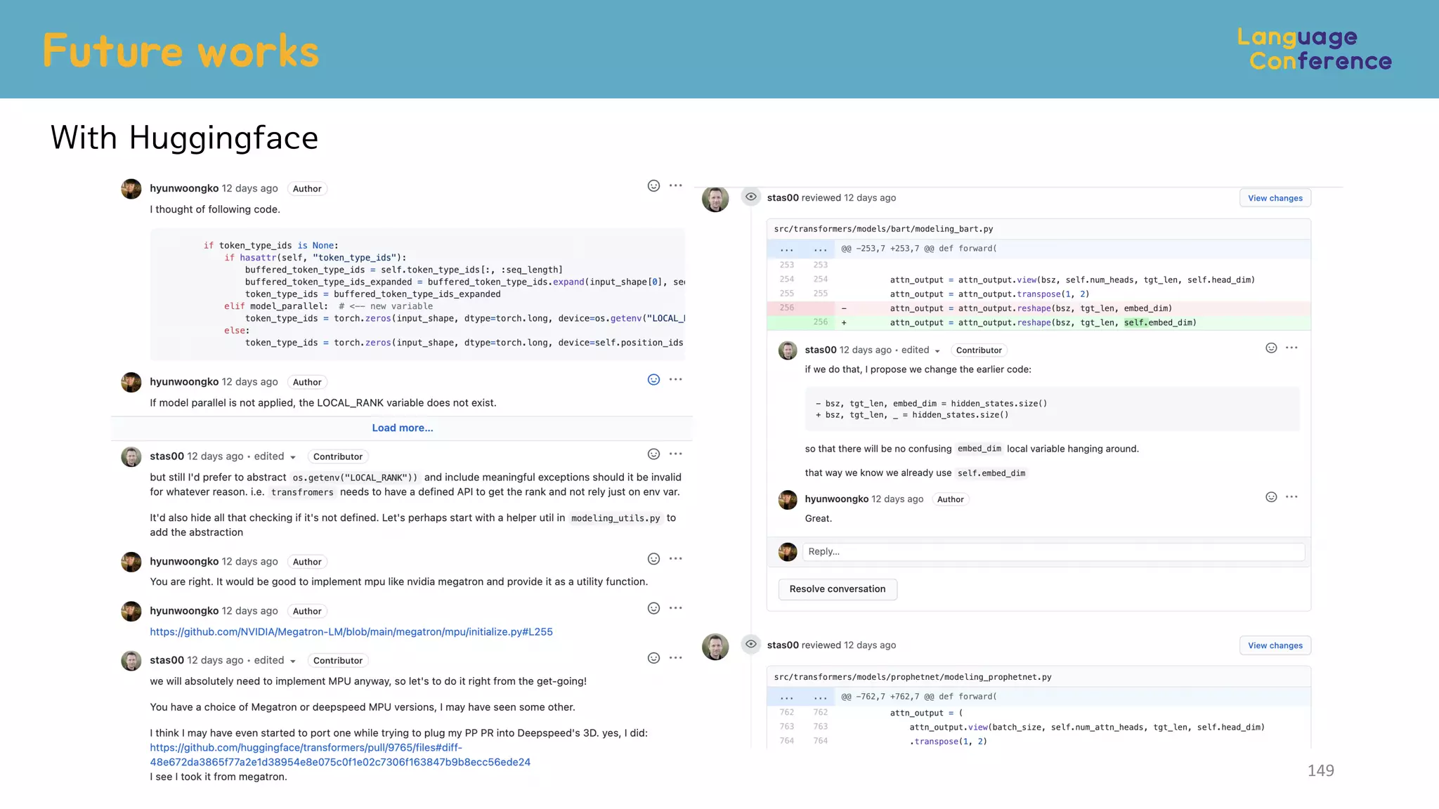 149
넉넉!
Future works
With Huggingface
 