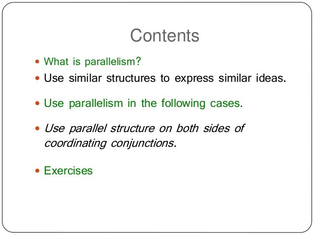 Parallelism examples sentences image