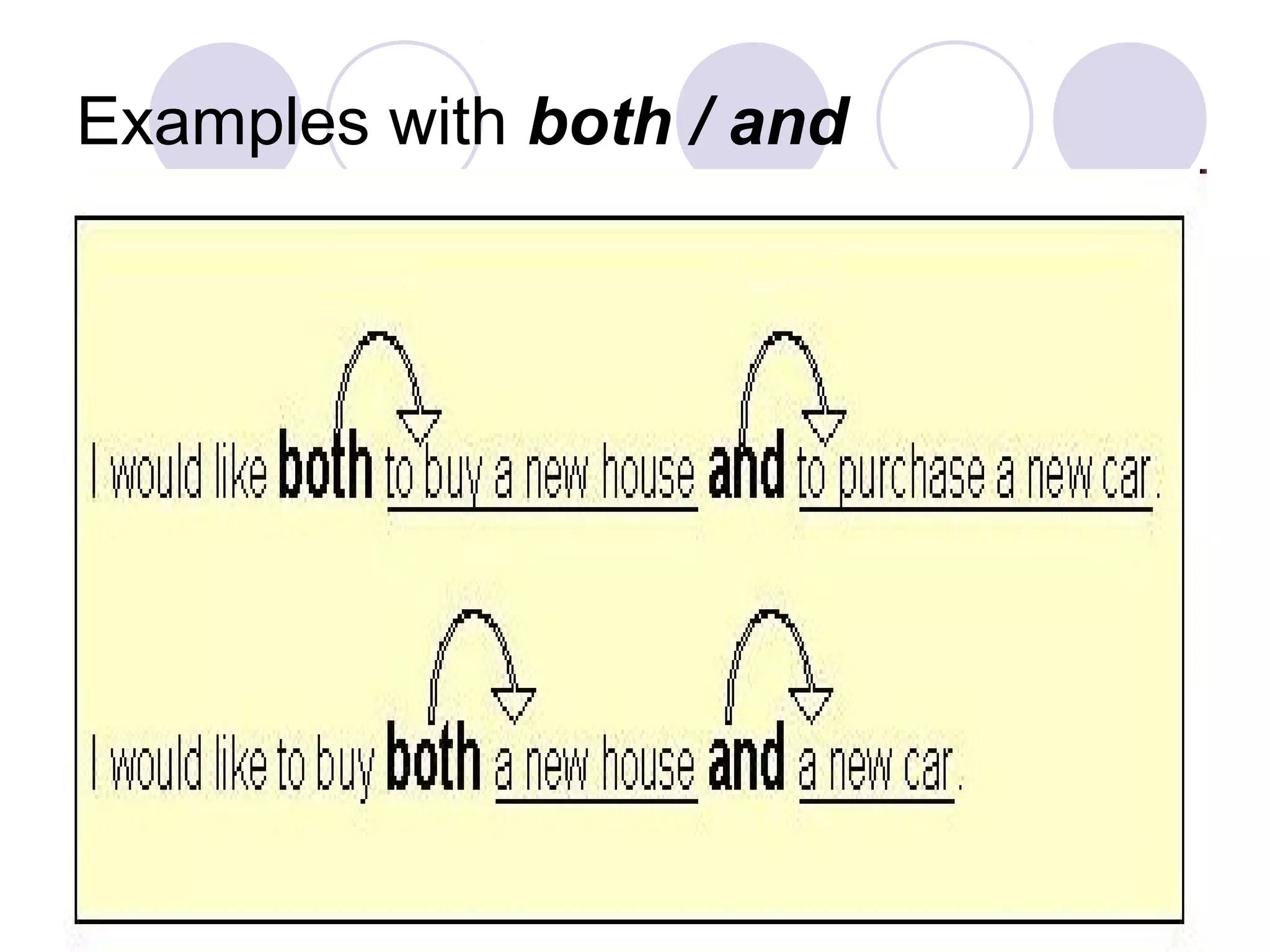 Examples with both / and
 