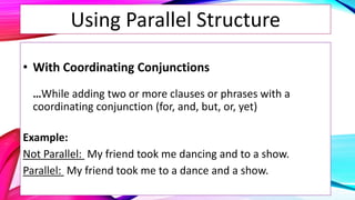 Parallelism (in grammar) | PPT