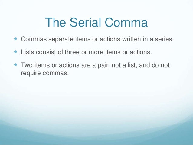 serial comma