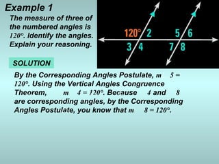 Parallel lines and transversals | PPT