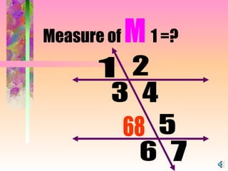 Measure of    1 =?   1 3 4 2 6 5 7 68 