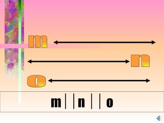 m  n    o n m o 
