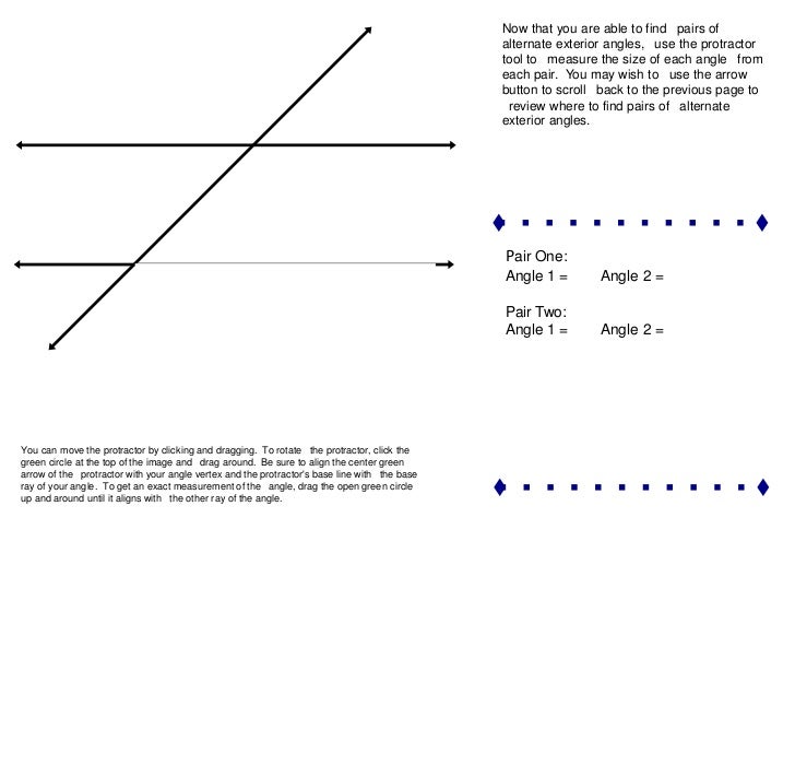 Parallel lines cut by a transversal
