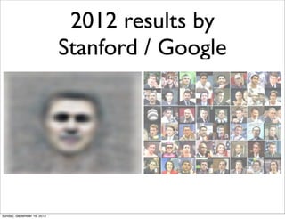 2012 results by
                             Stanford / Google




Sunday, September 16, 2012
 