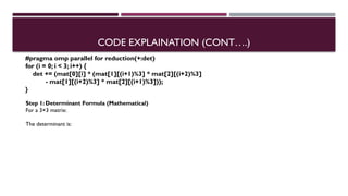 Parallel MATRIX Determinant Calculation Using OpenMP.pptx