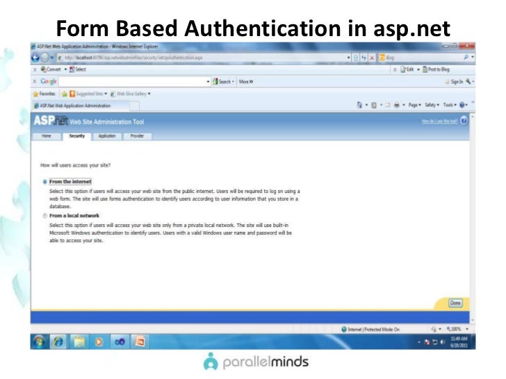 example form-based authentication sharepoint Parallelminds.asp.net formbasedauthentication for