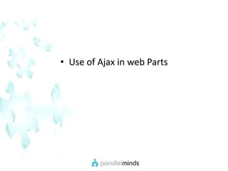 Use of Ajax in web Parts
