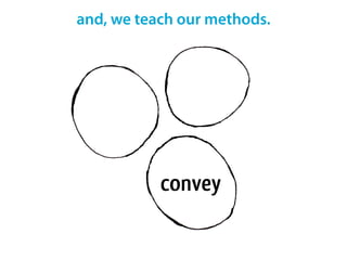 and, we teach our methods.
 