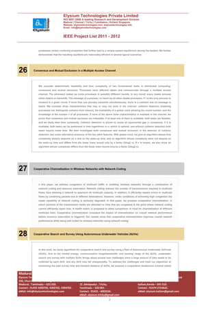 IEEE Final Year Projects 2011-2012 :: Elysium Technologies Pvt Ltd ...