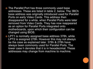 Parallel port programming Slide 10