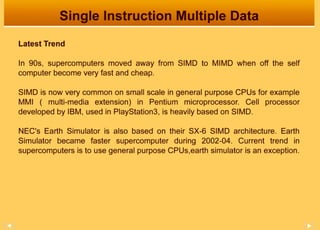 Computer Architecture for Parallel Processing | PPT