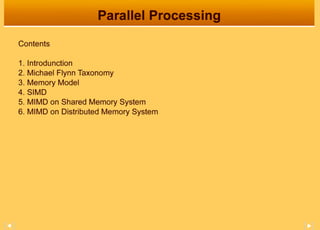 Computer Architecture for Parallel Processing | PPT