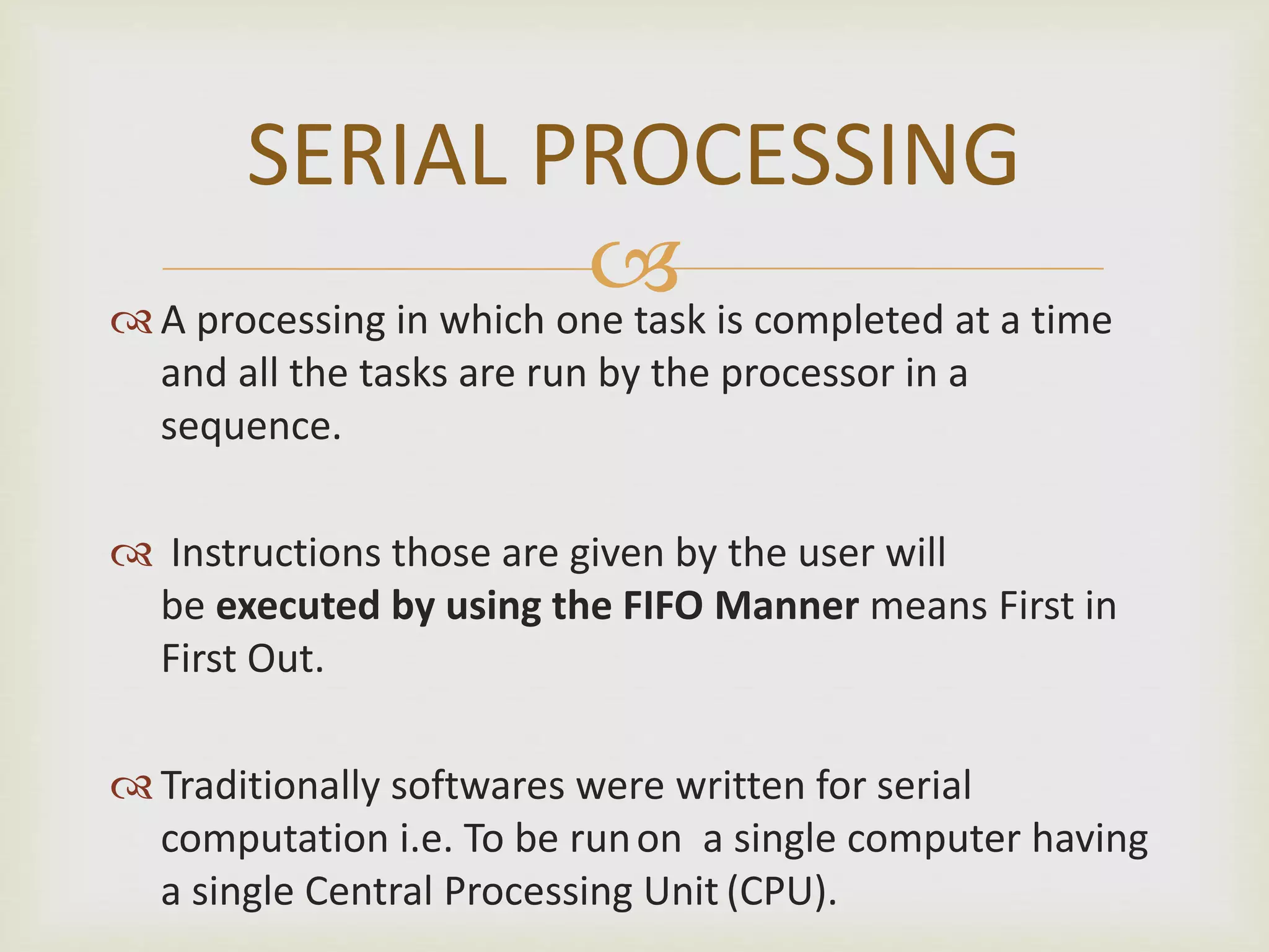 Parallel processing (simd and mimd) | PPTX