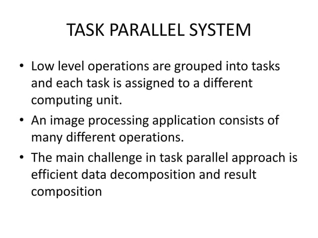 Parallel processing using image processing | PPTX | Computing ...