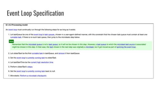 Event Loop Specification
 