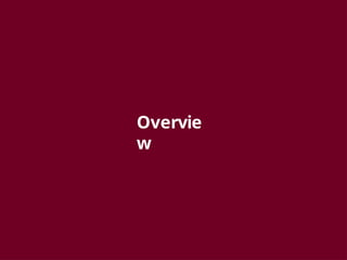 Overvie
w
 