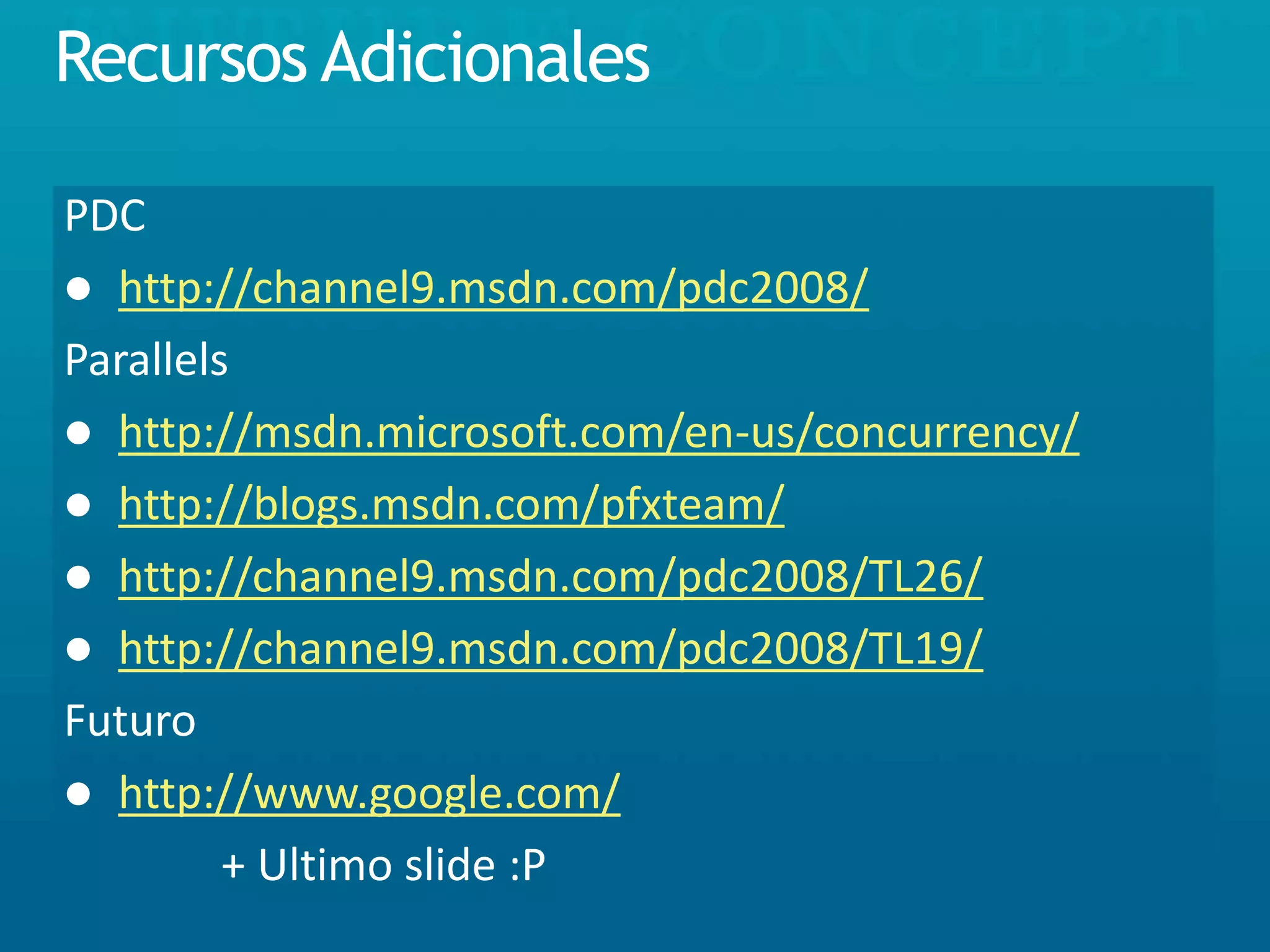 Parallel programming con visual studio 2010 | PPT image.