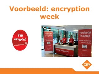 Voorbeeld: encryption
week
 