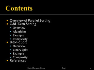 Parallel sorting | PPTX