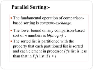 Parallel sorting algorithm | PPT