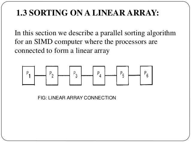 Parallel sorting algorithm