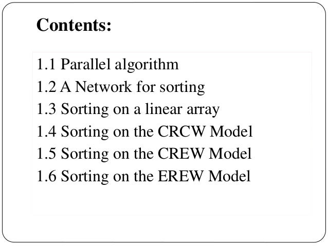 Parallel sorting algorithm image.