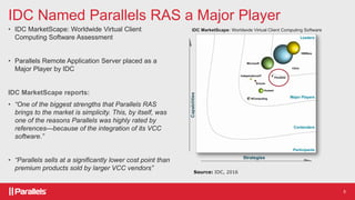 Parallel Ras Application Parallels RAS - Application Virtualization & VDI Solution | PPTX