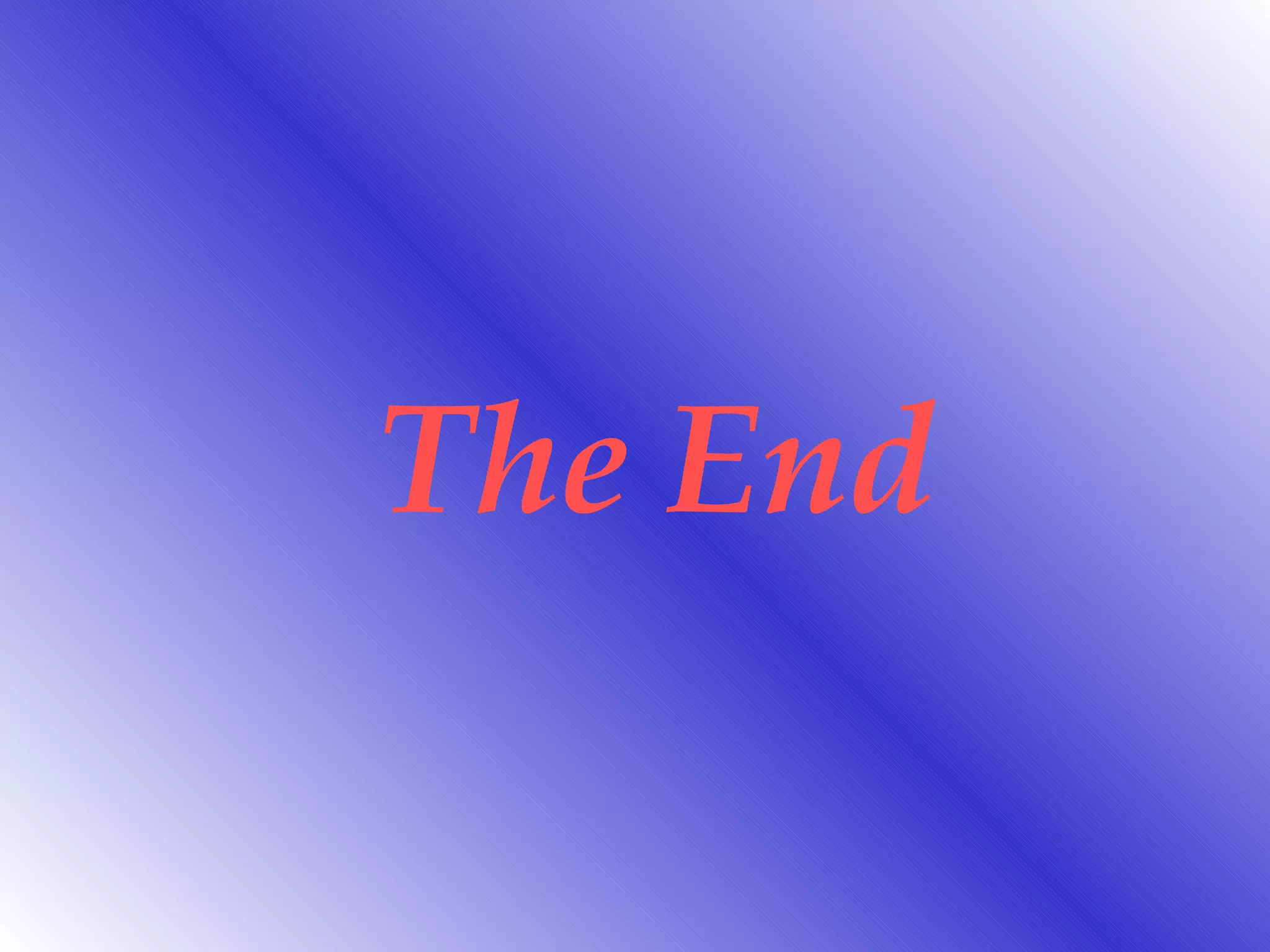 The End 