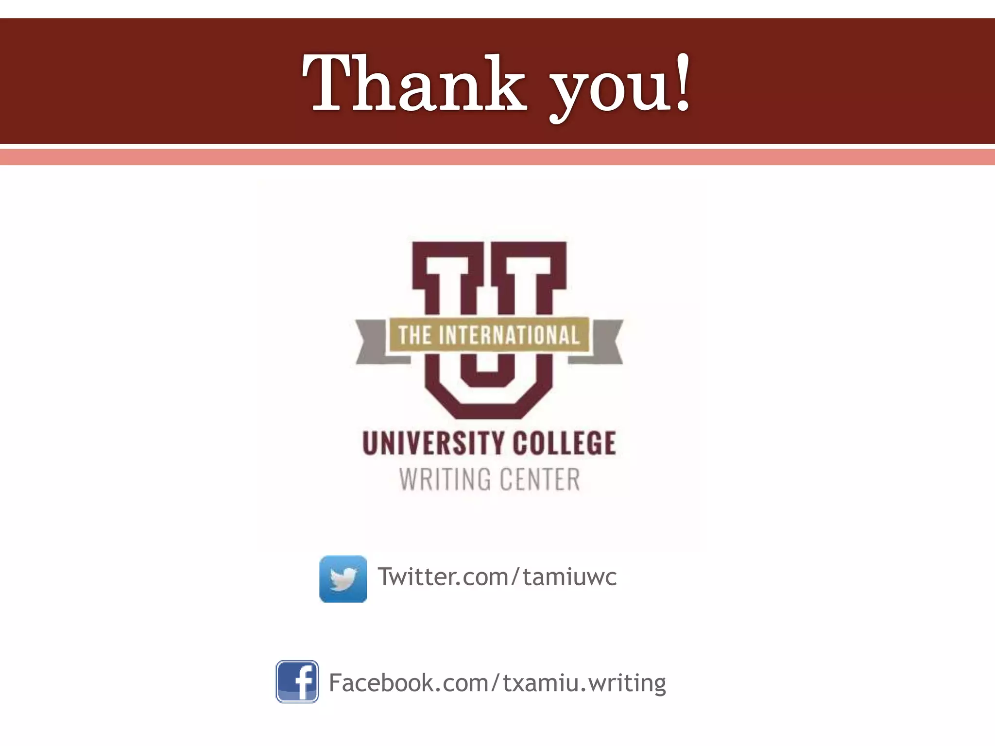 Twitter.com/tamiuwc
Facebook.com/txamiu.writing
 