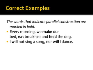 Parallel structure | PPTX