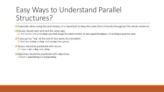 Parallel structure by nick and jessi