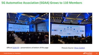 Parallel Wireless, Inc. Proprietary 43
5G Automotive Association (5GAA) Grows to 110 Members
Official 5GAA PR – presentations at bottom of this page Pictures Source: Oliver Goldich
 