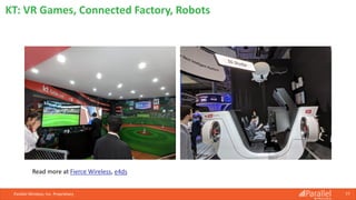Parallel Wireless, Inc. Proprietary 77
KT: VR Games, Connected Factory, Robots
Read more at Fierce Wireless, e4ds
 
