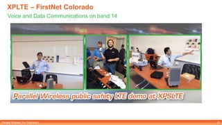Parallel Wireless, Inc. Proprietary
XPLTE – FirstNet Colorado
Voice and Data Communications on band 14
22
 