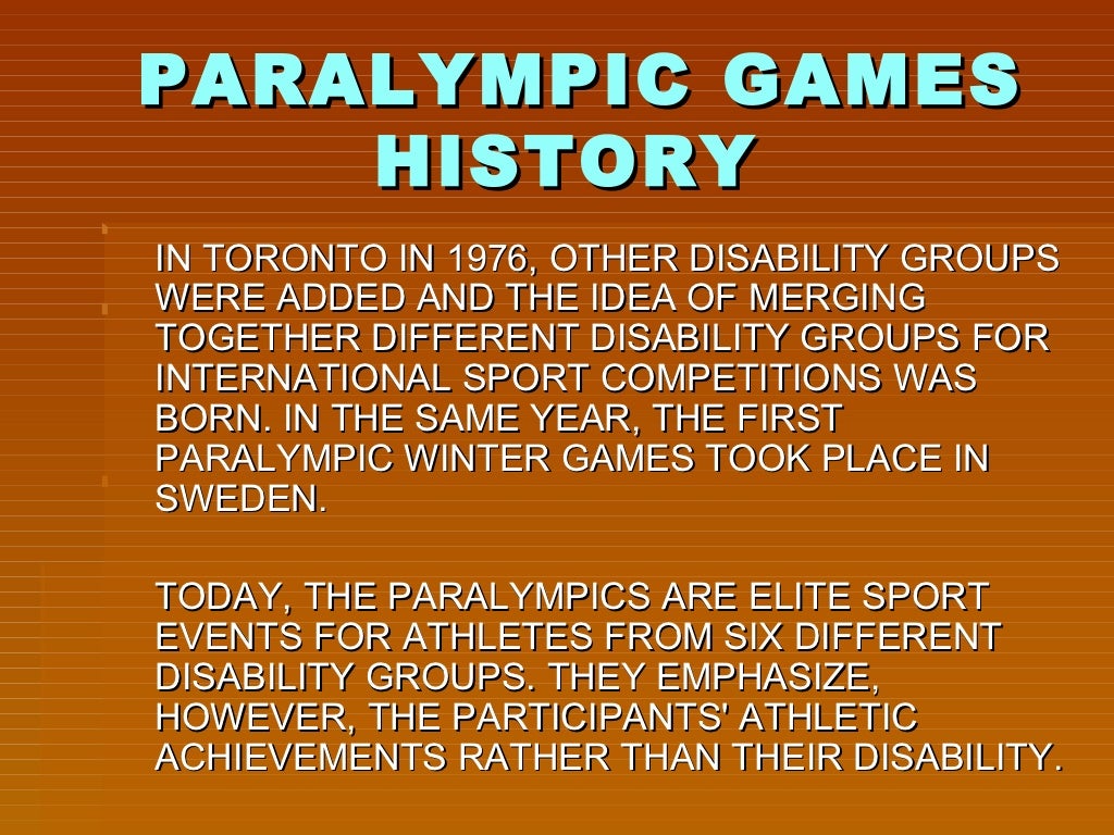Paralympic games