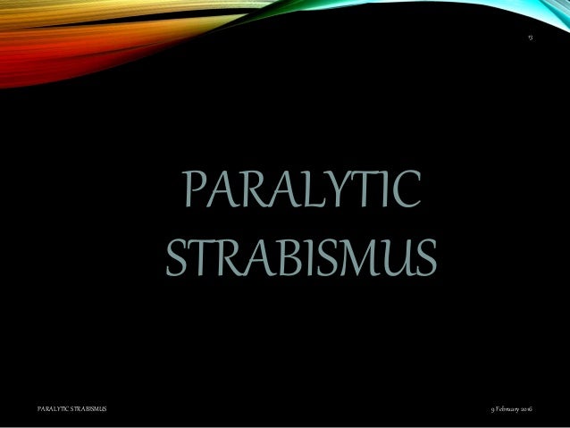 paralytic strabismus